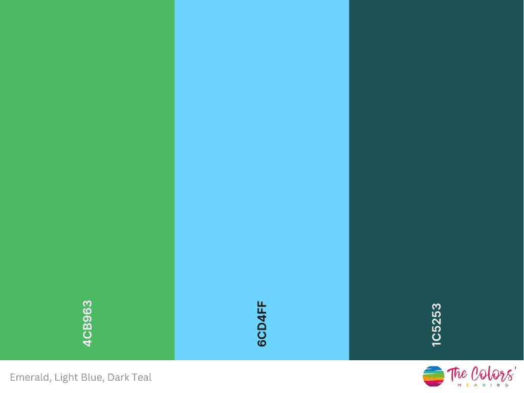 emerald and light blue color palette