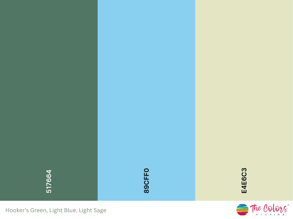 green and light blue color palette