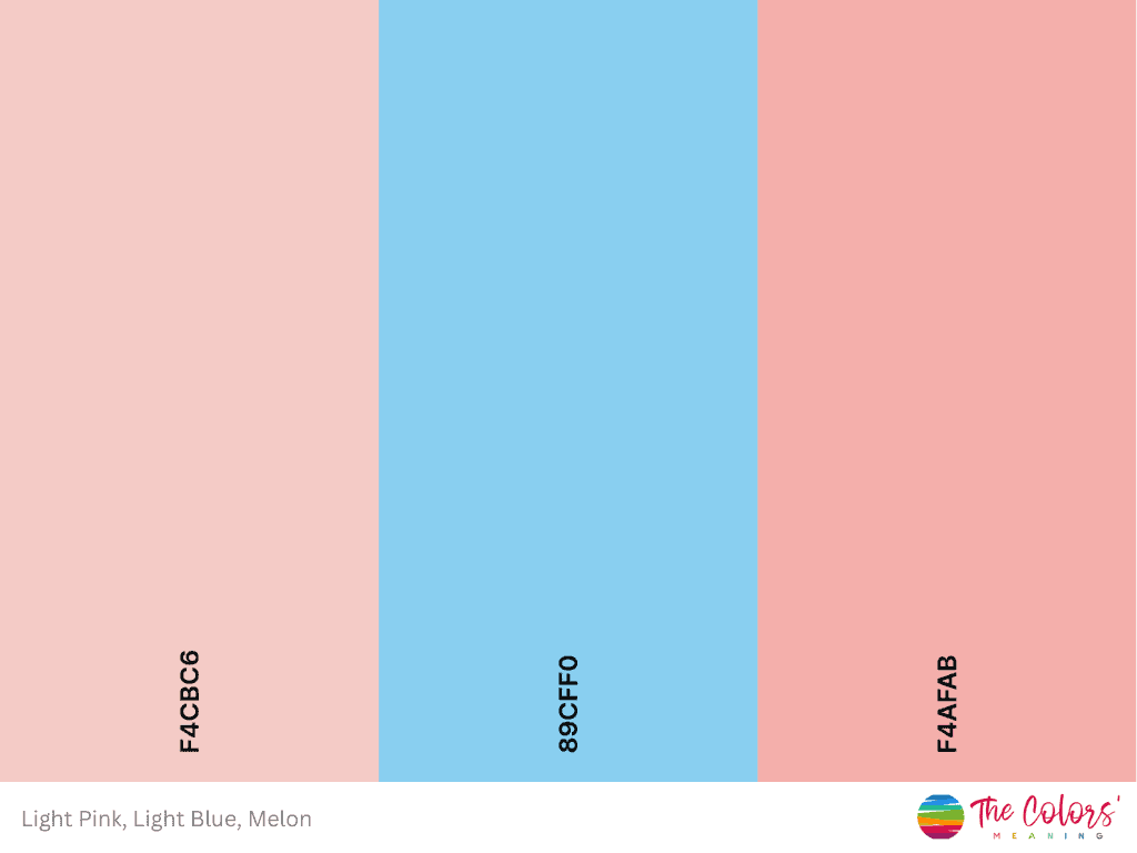 pink and light blue color palette