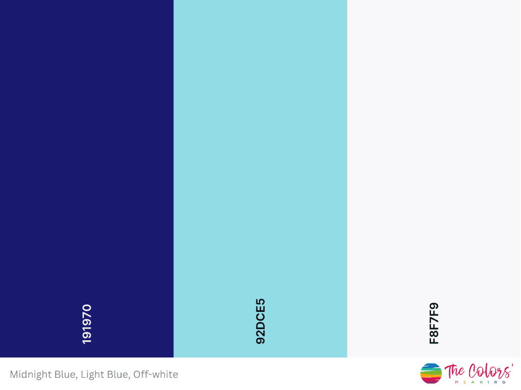 Midnight and light blue