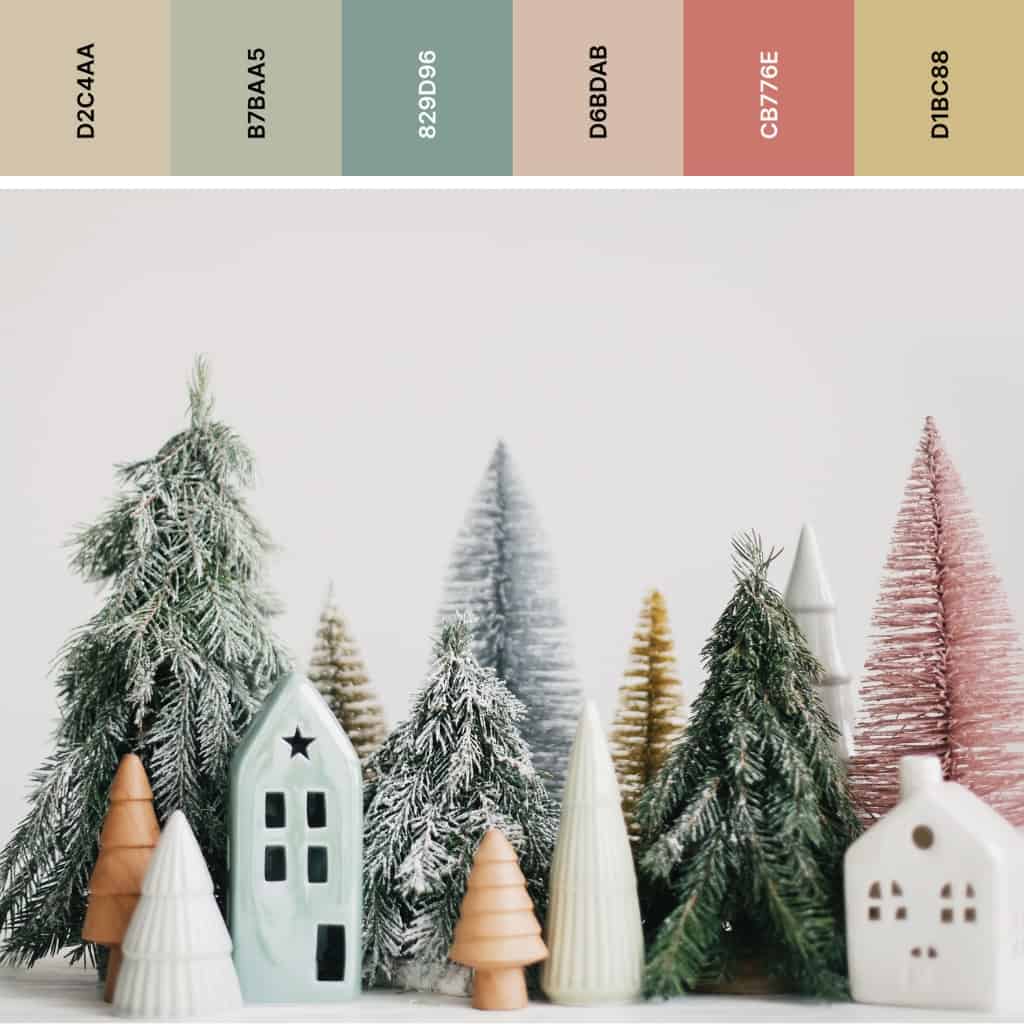Pastel Christmas color palette