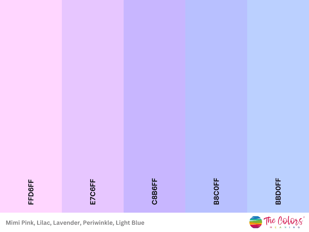 pastel blue and purple color palette