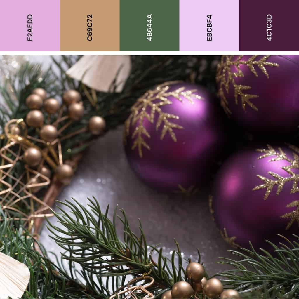 purple color palette for Christmas