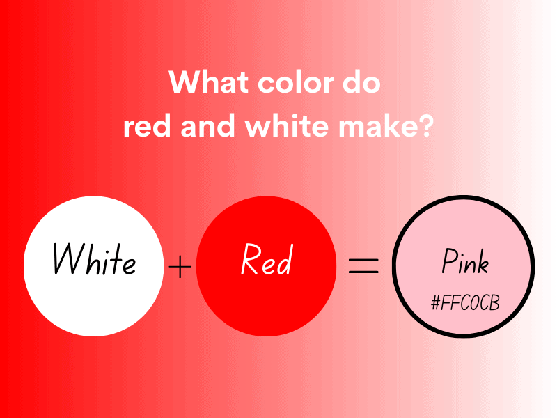 what does red and white make when mixed