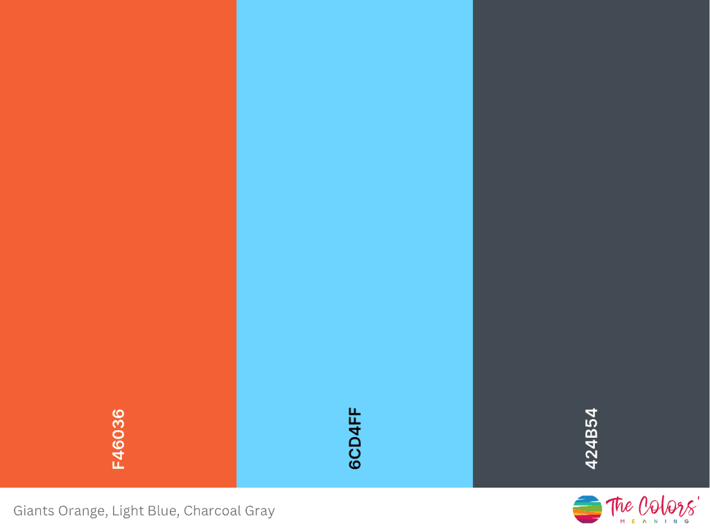 Orange and light blue color palette