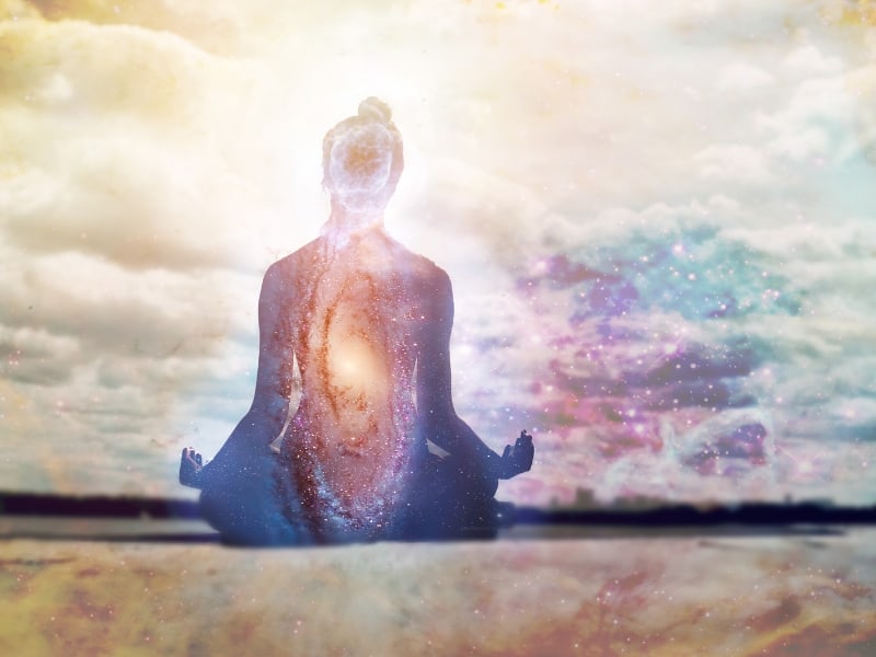 abstract concept of yoga and meditation