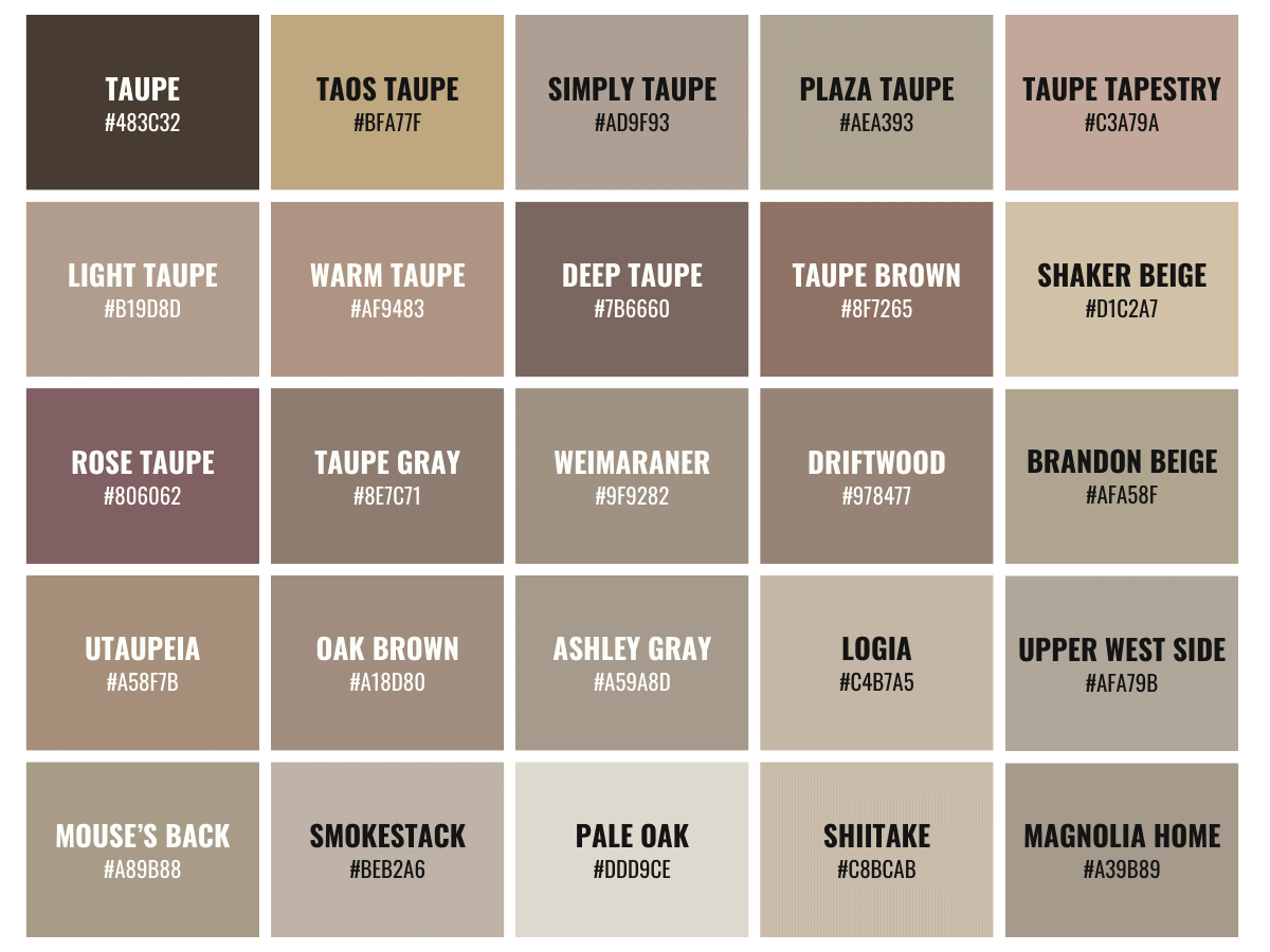 Taupe colors