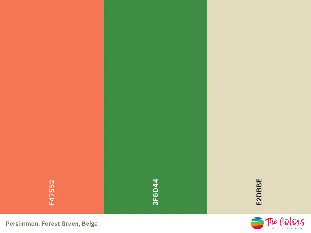 forest green and persimmon color palette