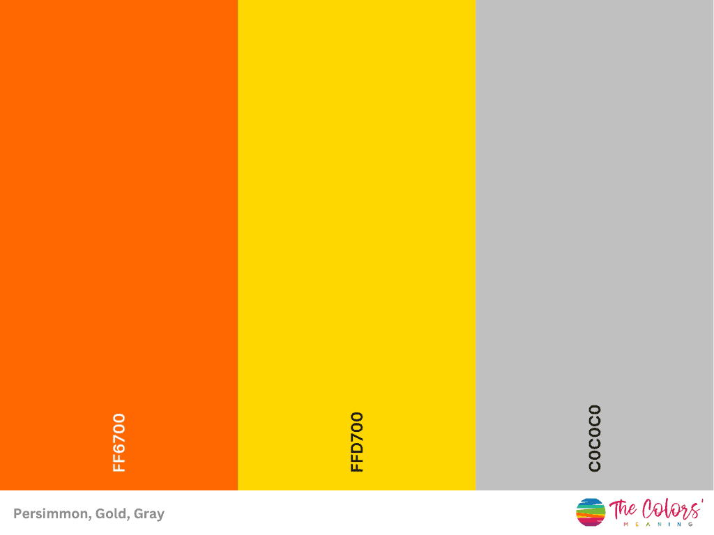 gold and persimmon color palette