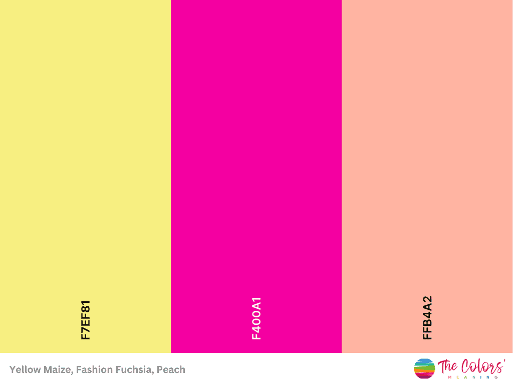 yellow and neon pink color palette