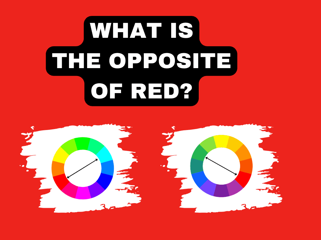 the complementary color of red in RYB, RGB and CMYK