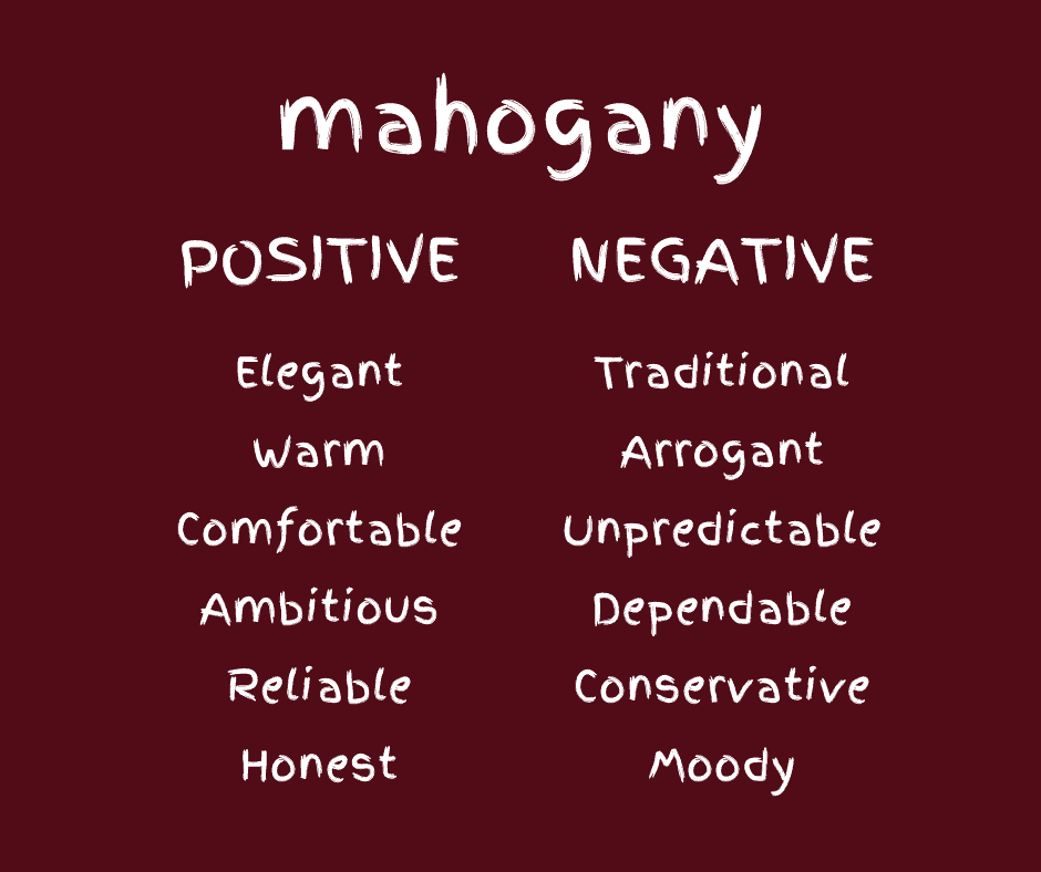 mahogany color meaning