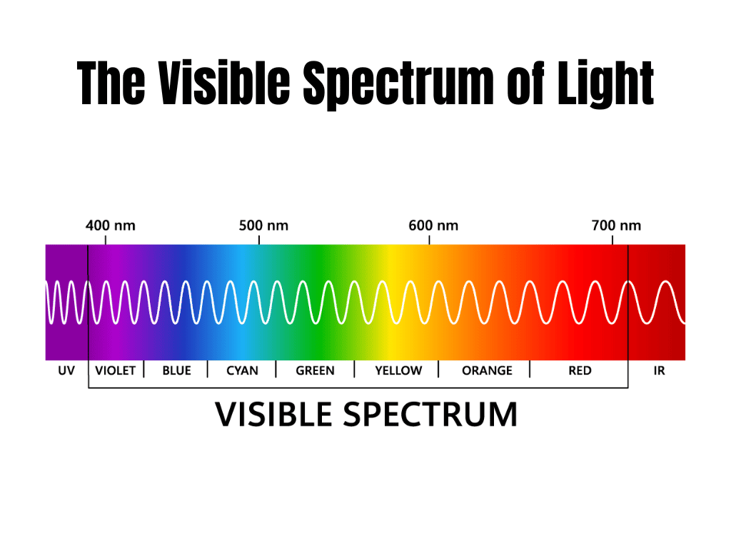 Visible spectrum of light