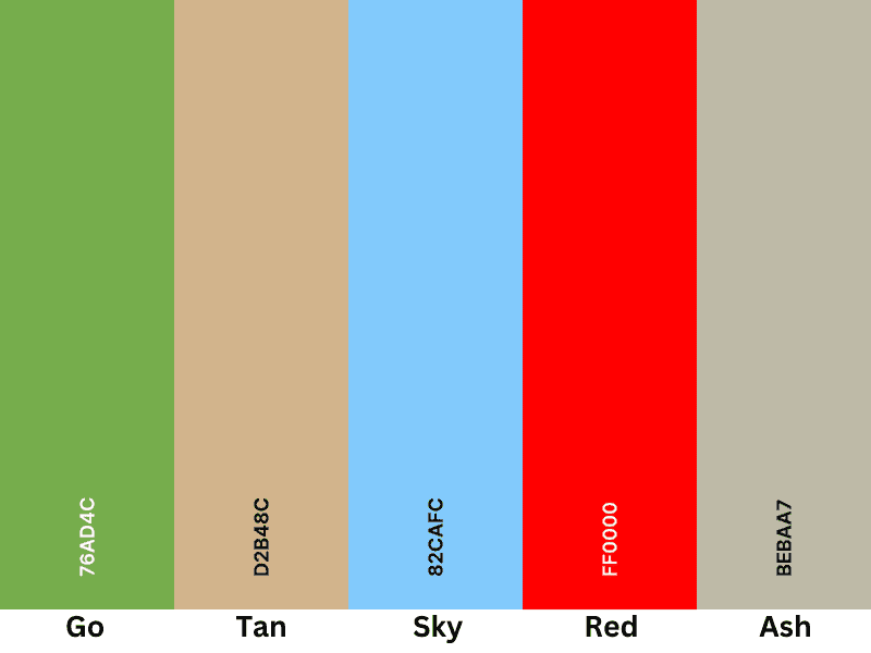 shortest color names