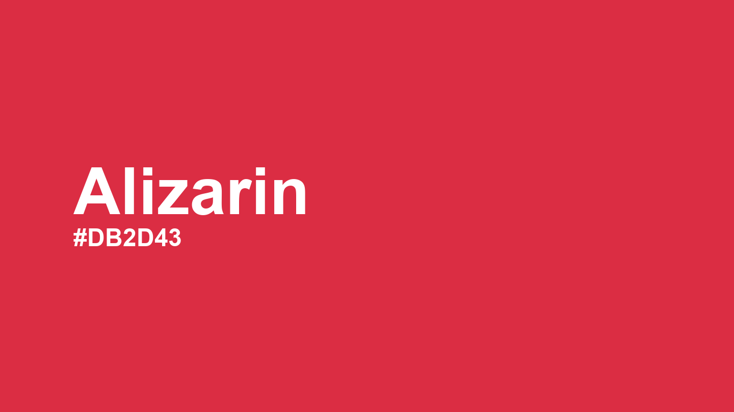 Alizarin Color: Hex Code, Palettes and Meaning