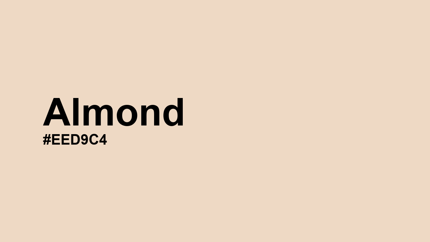 Almond Color: Hex Code, Palettes and Meaning