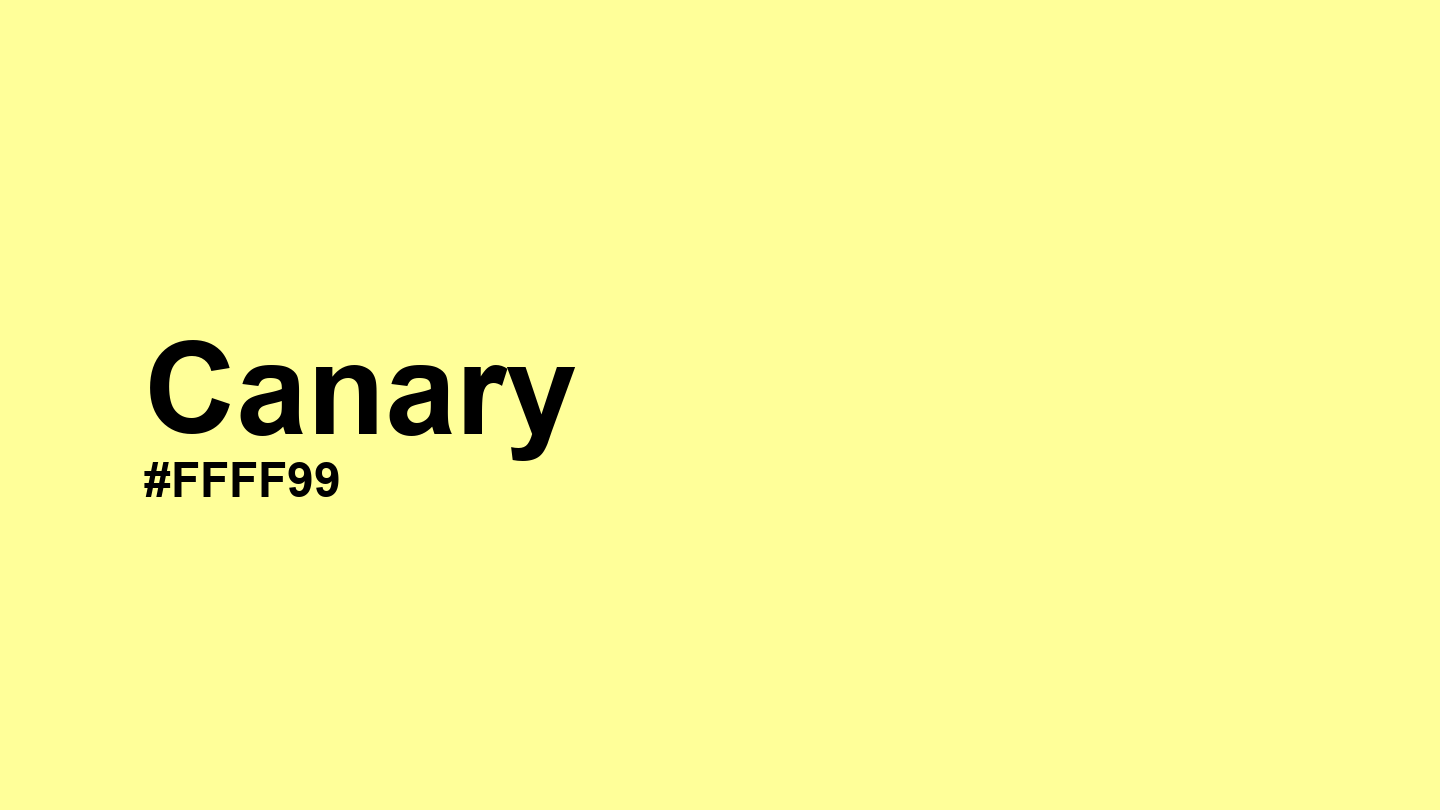 Canary Color: Hex Code, Palettes and Meaning