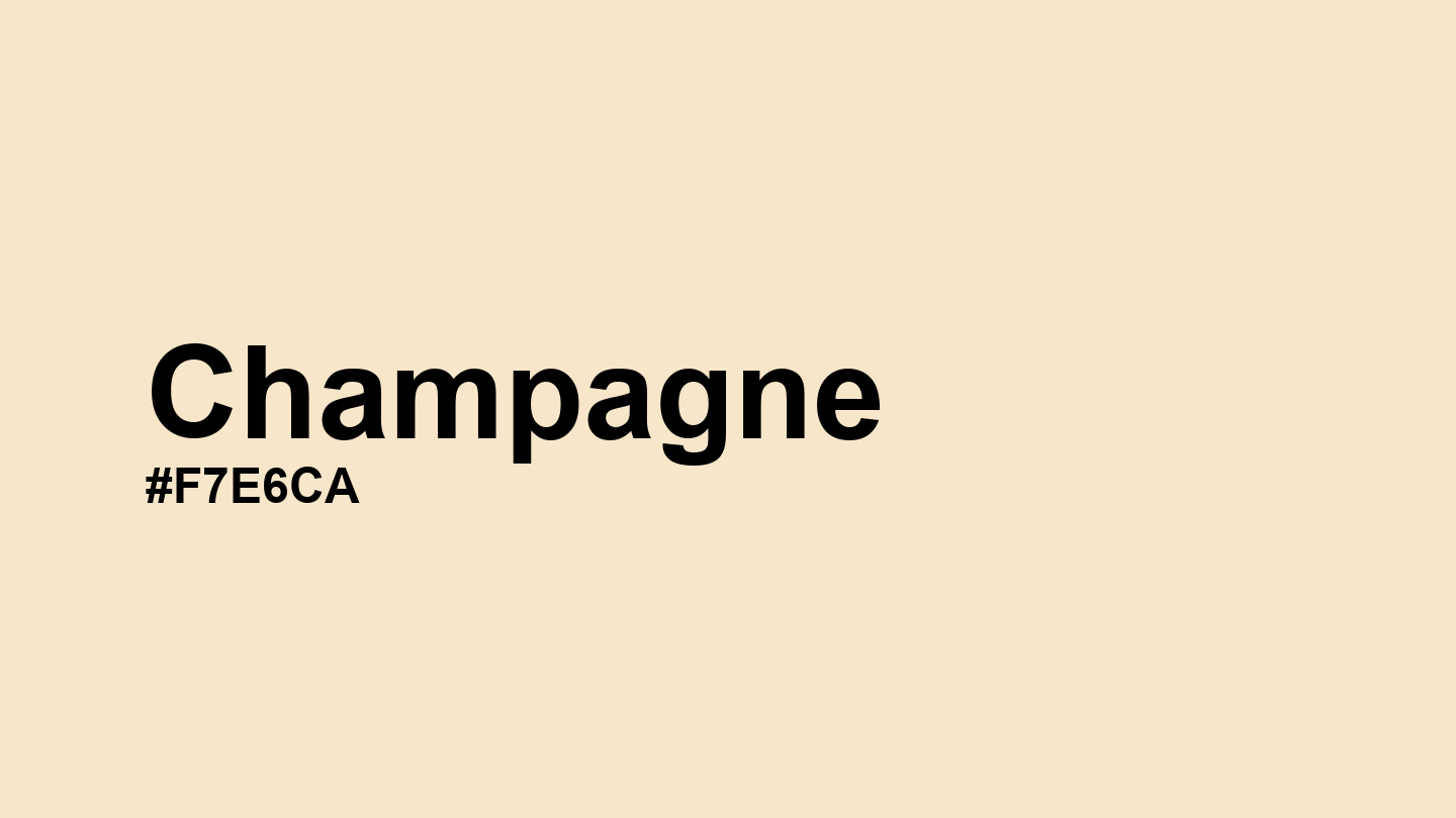 Champagne Color: Hex Code, Palettes and Meaning