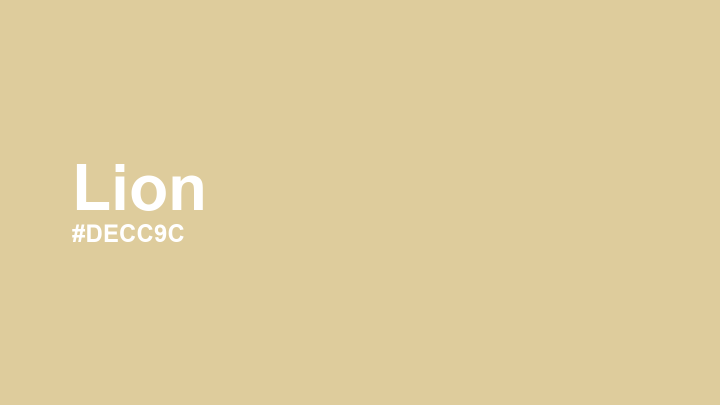 Lion Color: Hex Code, Palettes and Meaning
