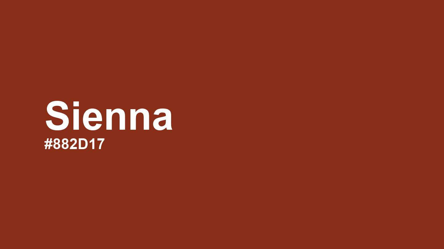 Sienna Color: Hex Code, Palettes and Meaning